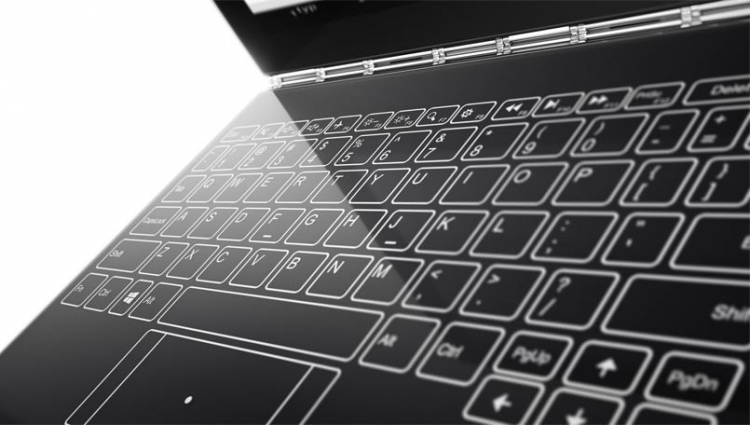 Lenovo представила ноутбук Yoga Book с сенсорной клавиатурой