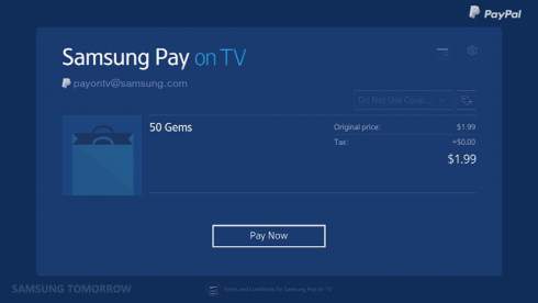 Samsung Pay on TV     