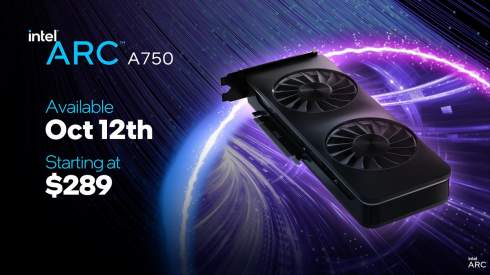 Рекомендована ціна Intel Arc A750 становить $289 — у тестах компанії відеокарта наближається до NVIDIA GTX 3060