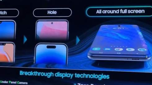 Samsung представила перший повністю безрамковий OLED-дисплей для смартфонів
