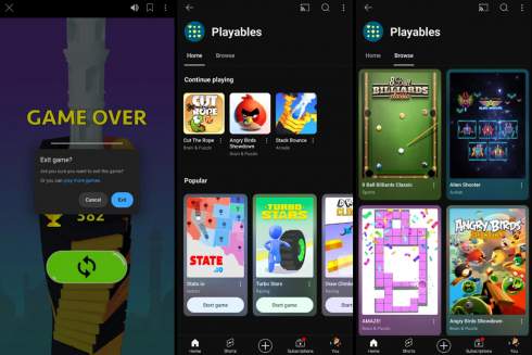 YouTube Playables    Android, iOS         