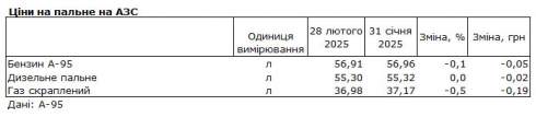 Бензин, дизель і автогаз подешевшали в лютому