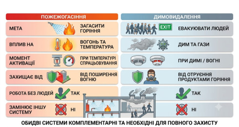Виведення диму проти гасіння пожежі: відмінності та комплексний пожежний захист від MERCOR